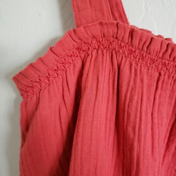 Pact Gauzy Organic Cotton Tie Hem Cropped Tank Top Size Womens Large Sustainable - Picture 6 of 7